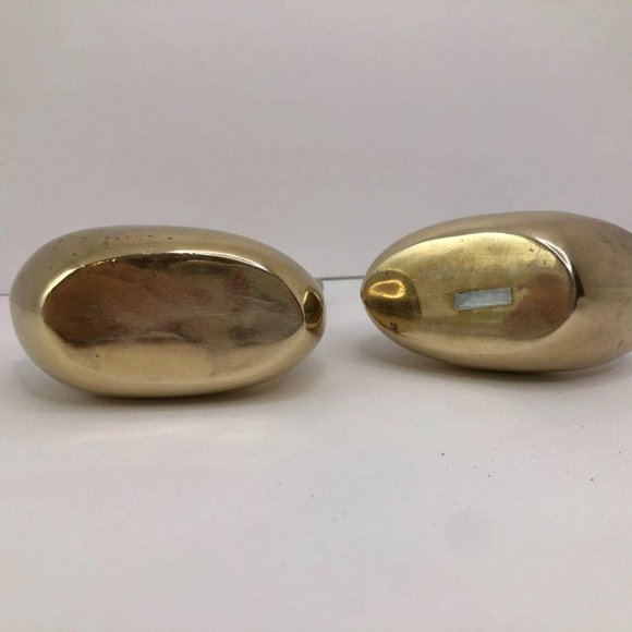 2 Vintage Boho Brass Swan Figures Paperweights - Picture 5 of 7